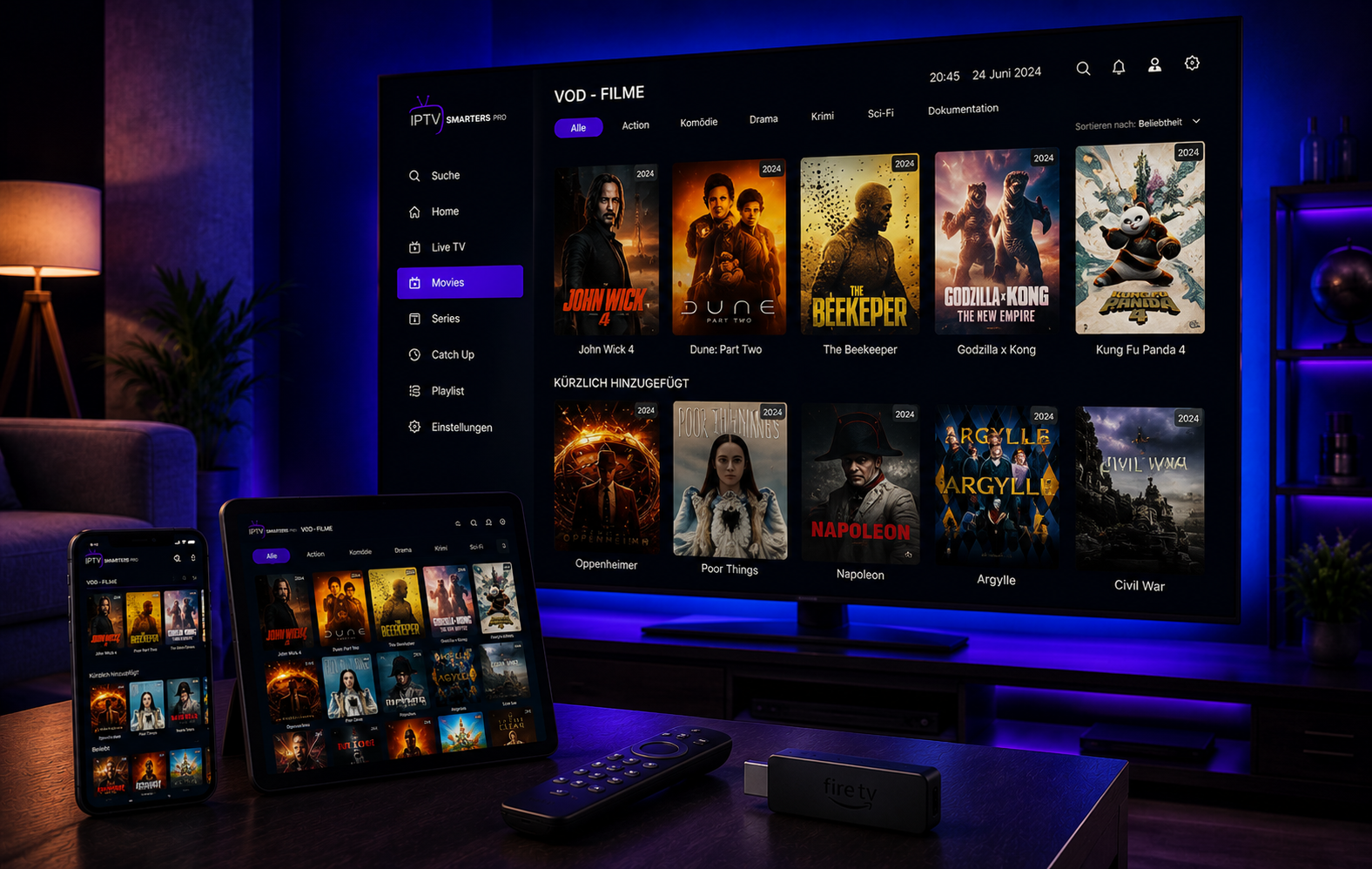IPTV VOD Filme und Serien Mediathek