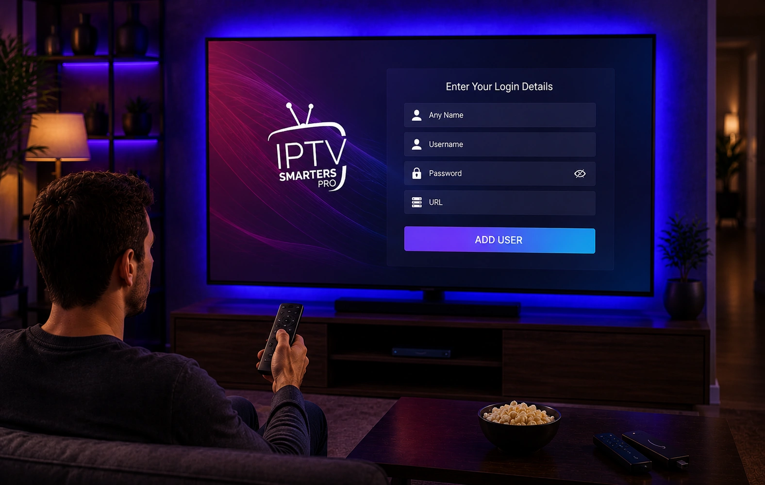 IPTV Smarters Pro Login Screen
