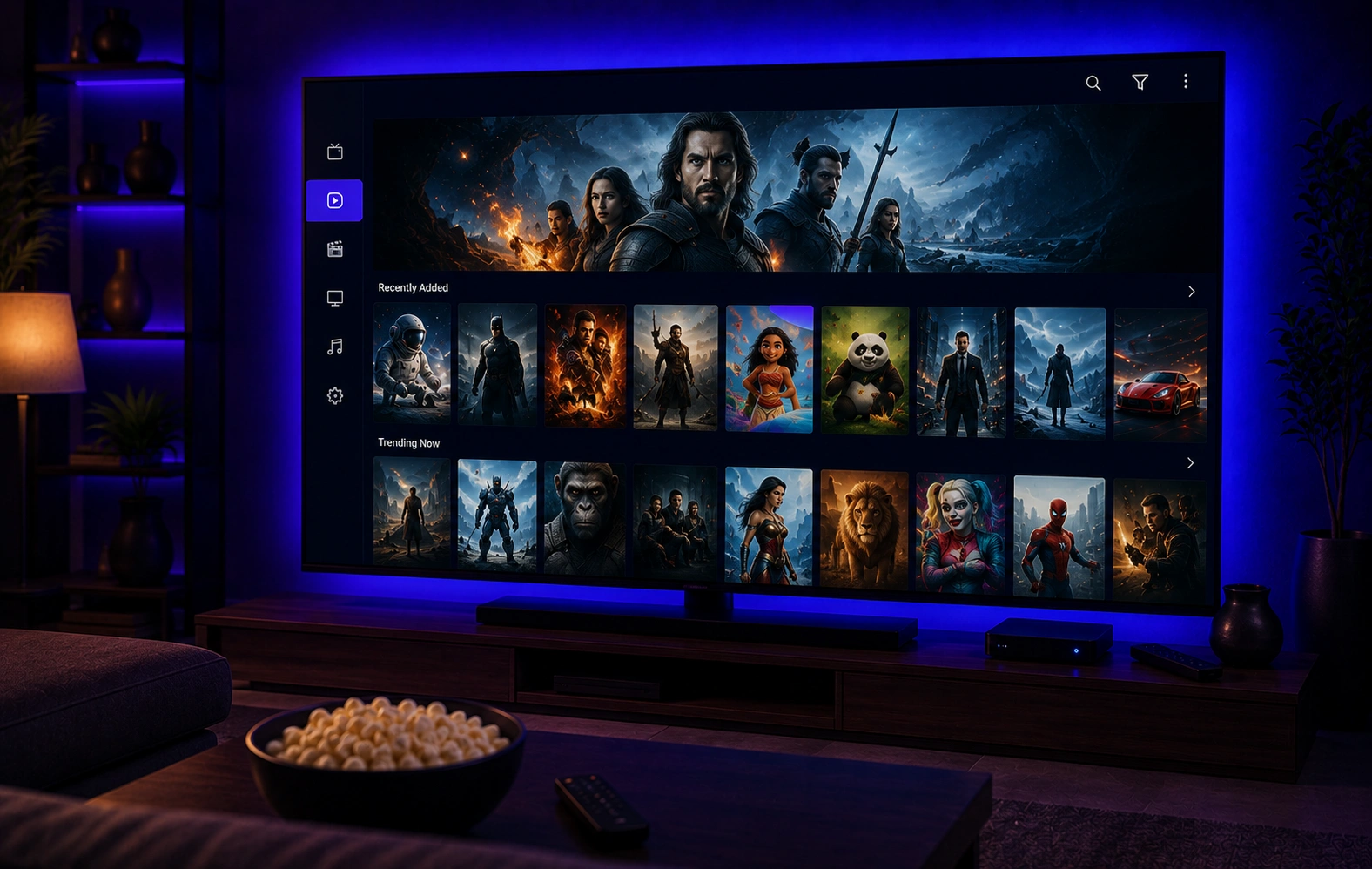 IPTV Smarters Pro VOD Filme Oberfläche