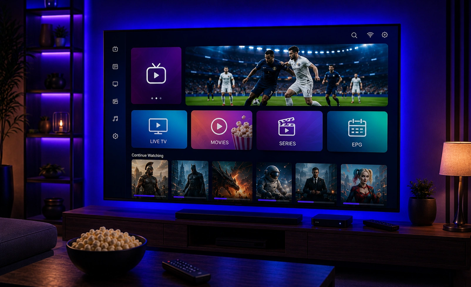 IPTV Smarters Pro Smart TV Interface